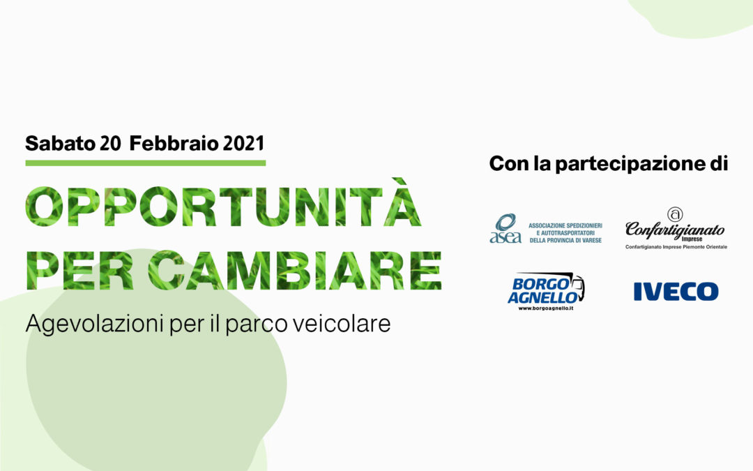 Opportunità per cambiare: agevolazioni per il parco veicolare